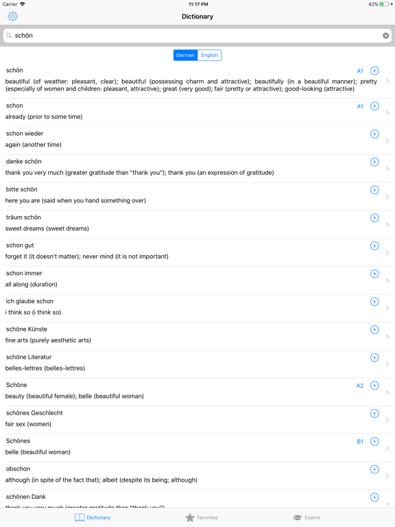 Screenshot #1 for German - language dictionary