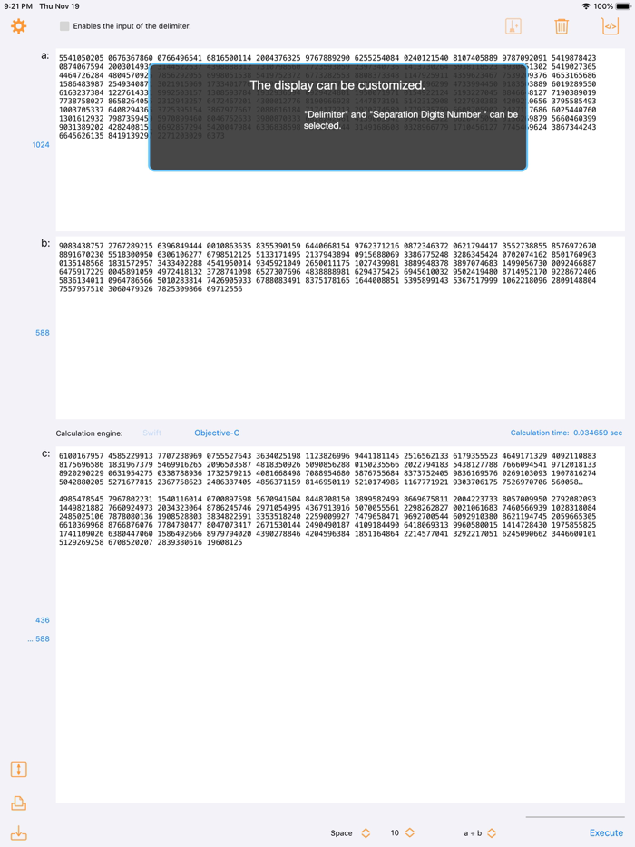 Big Number Calculator