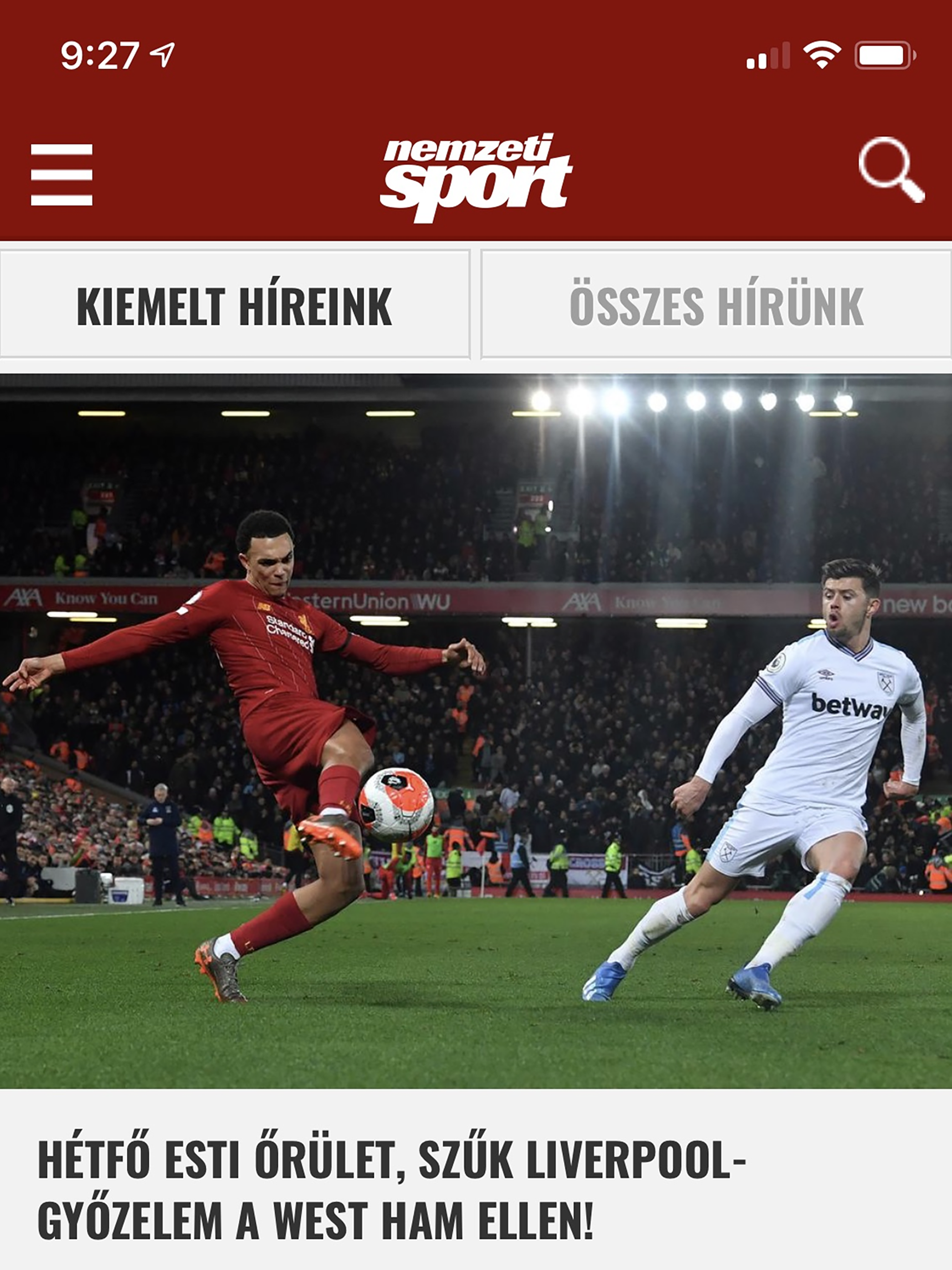 Nemzeti Sport screenshot 7