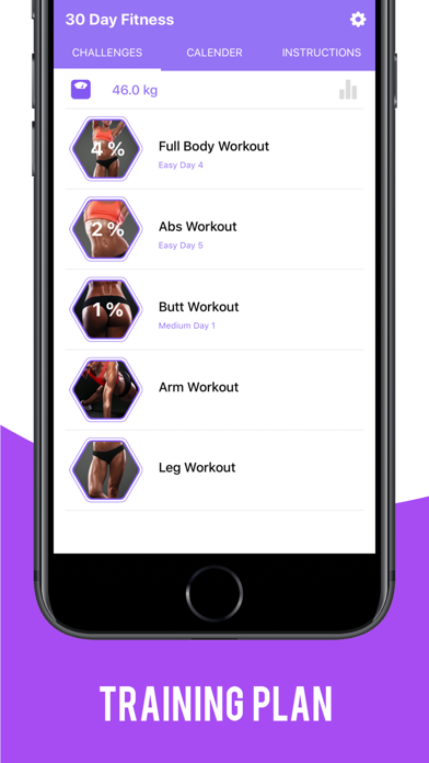 30 Day Workout Challenges Screenshot