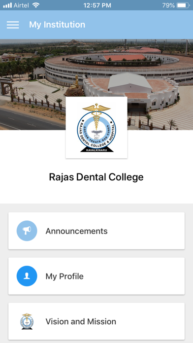 Raja's Dental College Screenshot