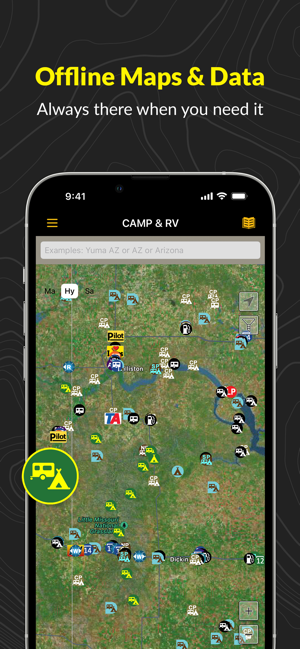 ‎Allstays Camp & RV - Road Maps Screenshot