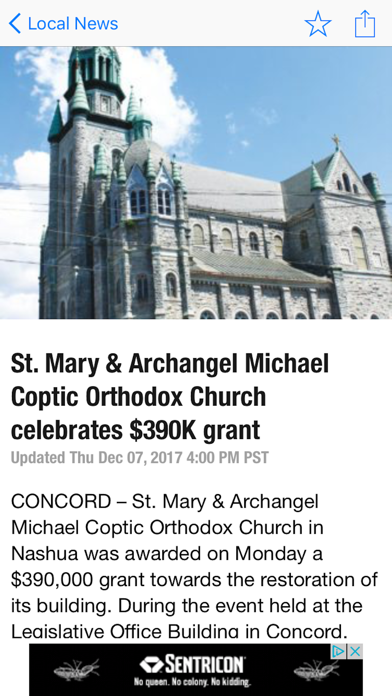 The Nashua Telegraph Screenshot