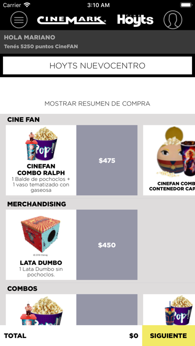 Cinemark Hoyts Argentina Screenshot