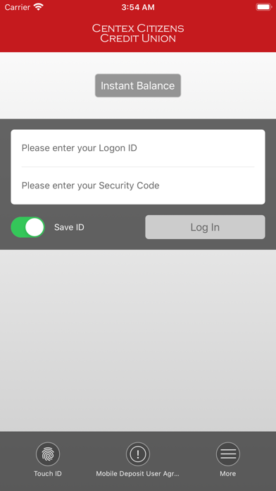 Centex Citizens Credit Union Screenshot