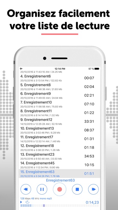 Screenshot #3 pour Dictaphone Enregistreur Audio