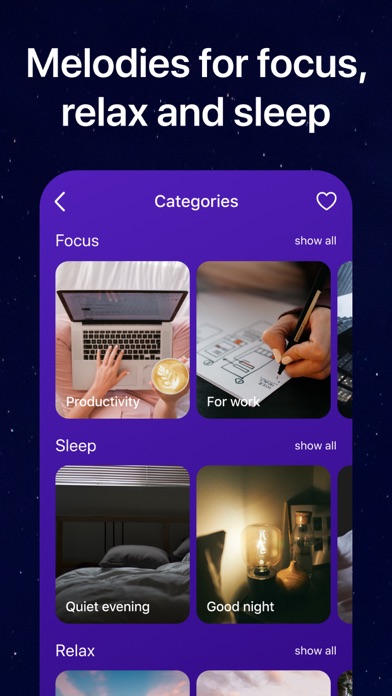 Relax Melodies & Sleep Sounds. Screenshot
