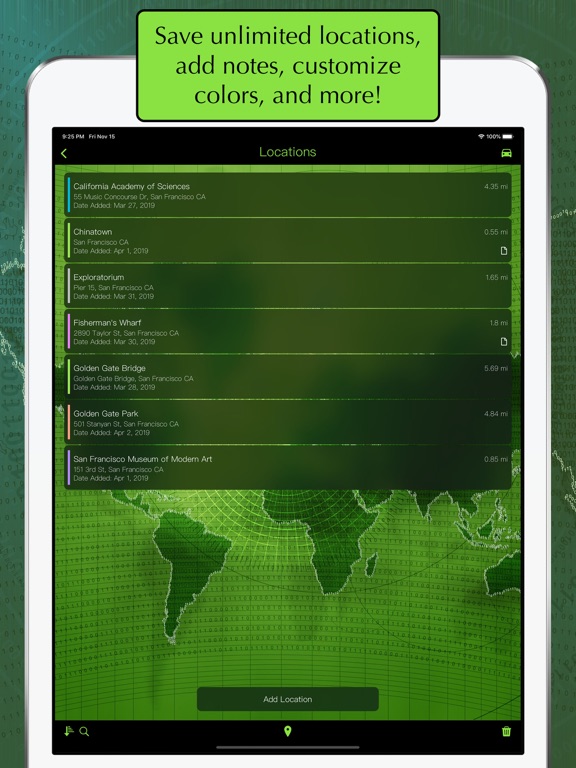 MapIt - Map Multiple Locations iPad screenshot 4 - Travel app
