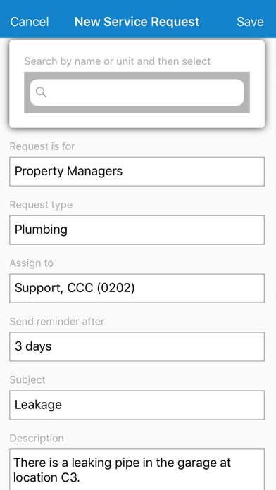 Condo Control App Screenshot