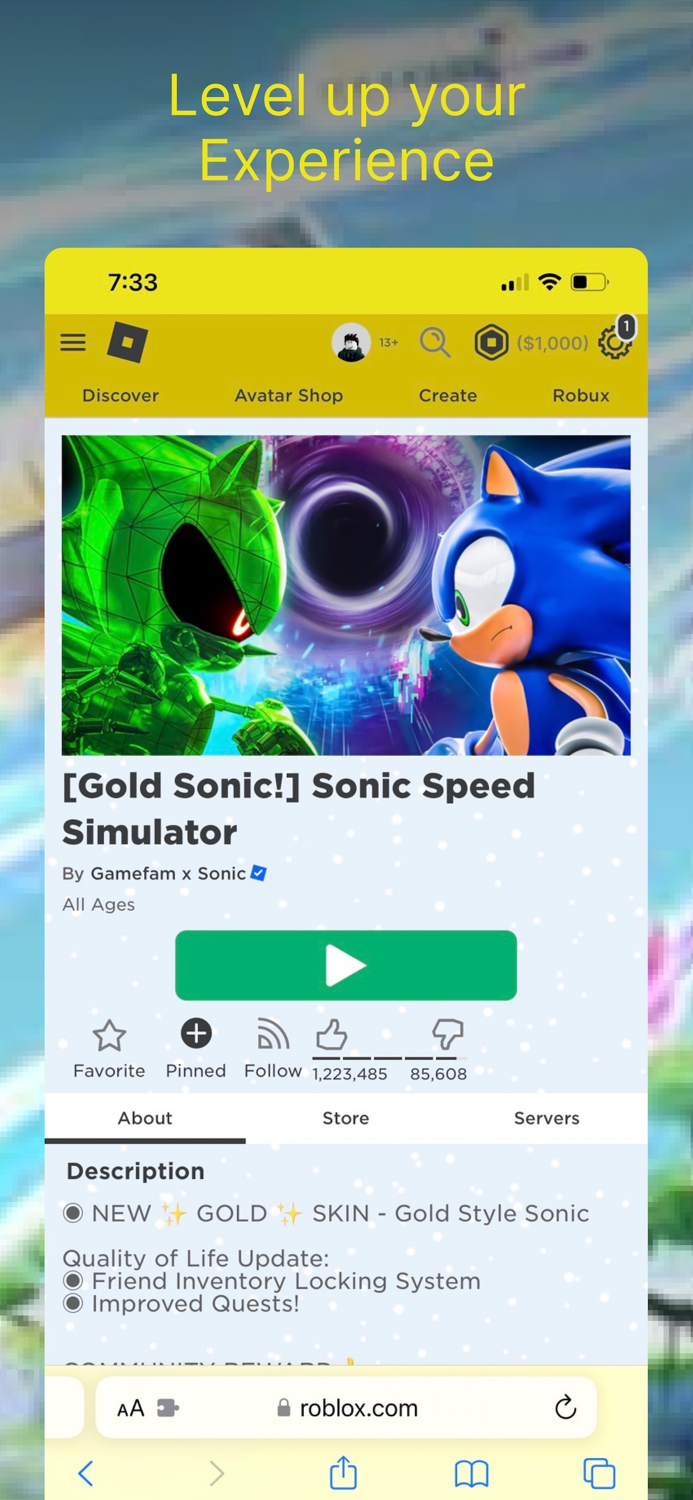 Rofile Experience for Roblox