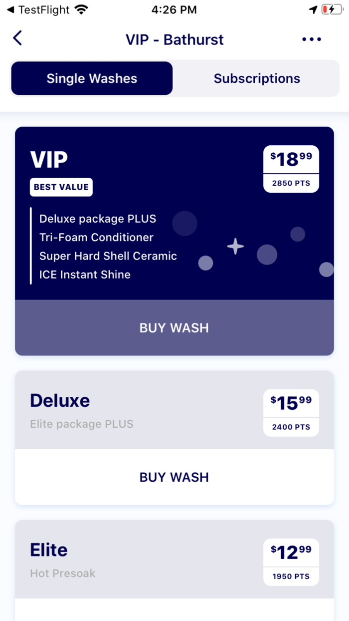 VIP CarWash App