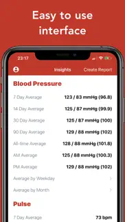 blood pressure tracker+ iphone screenshot 2
