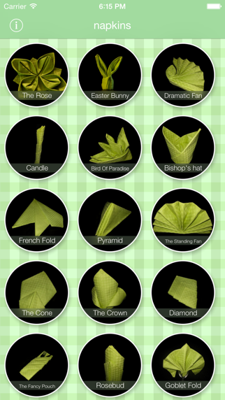 napkin folding iphone screenshot 1