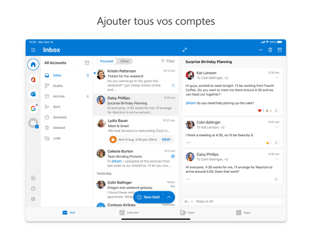 ‎Microsoft Outlook Capture d'écran