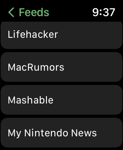 Screenshot von TinyFeeds auf dem iPhone 5