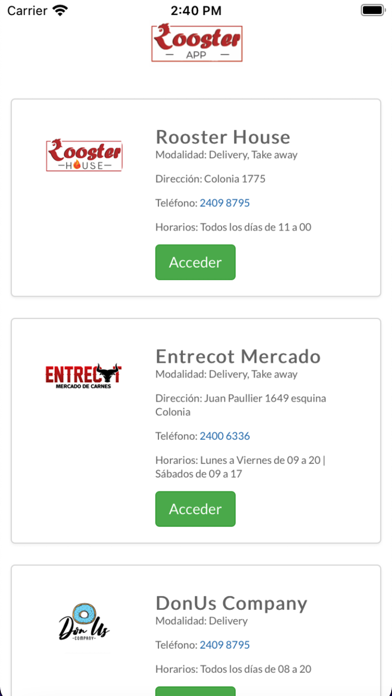 Screenshot #1 pour Rooster App