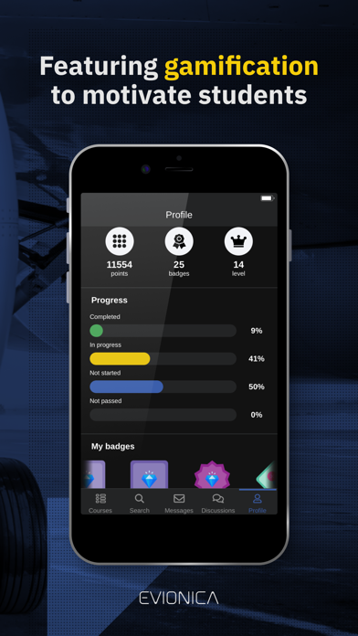 Evionica LMS Screenshot