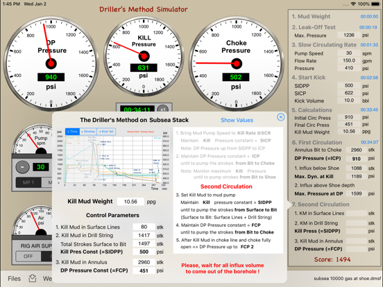 Driller's Method Simulator iPad screenshot