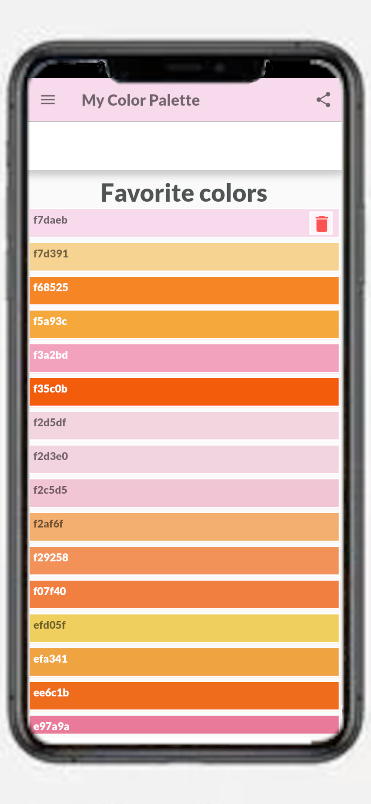 My Color Palette with Photos