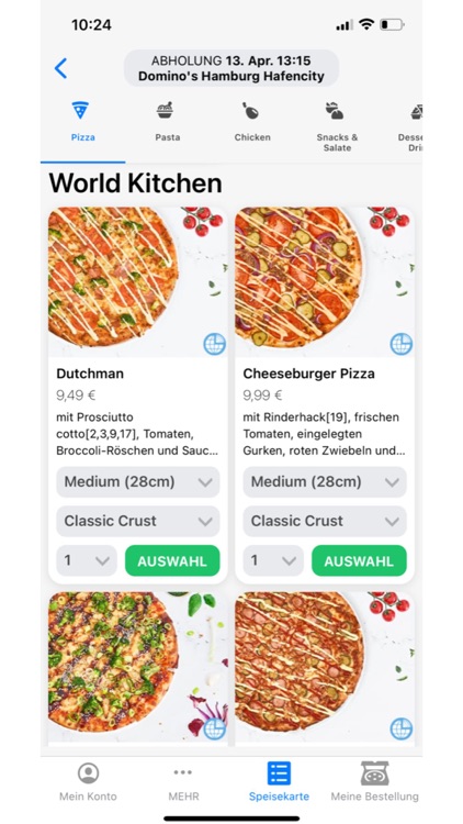 Domino's App für das iPhone