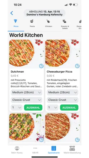 Screenshot von Domino's Pizza Deutschland auf dem iPhone 3