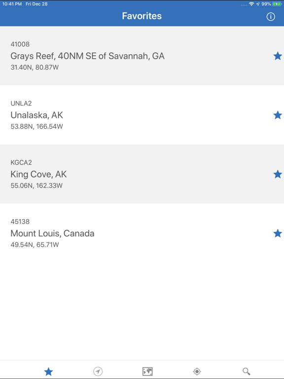 NOAA Buoys Live Marine Weather iPad screenshot 8 - Weather app