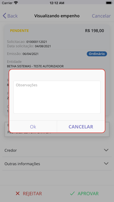 Autorizador Screenshot