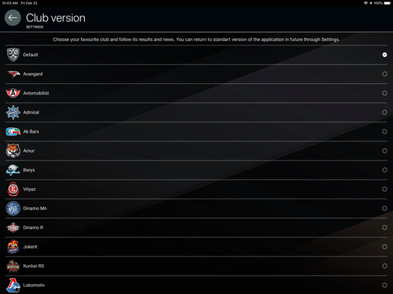 KHL iPad screenshot 4 - Sports app
