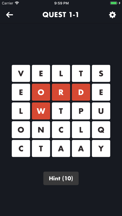 Quest: Word Puzzle Search Game Screenshot