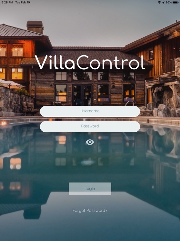 VillaControl Mobile iPad screenshot 1 - Business app