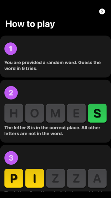 Wordi - a word guessing game Screenshot