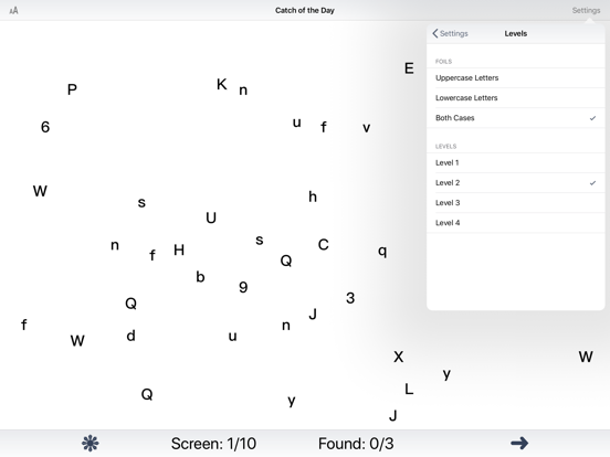 Catch of the Day: Search iPad screenshot