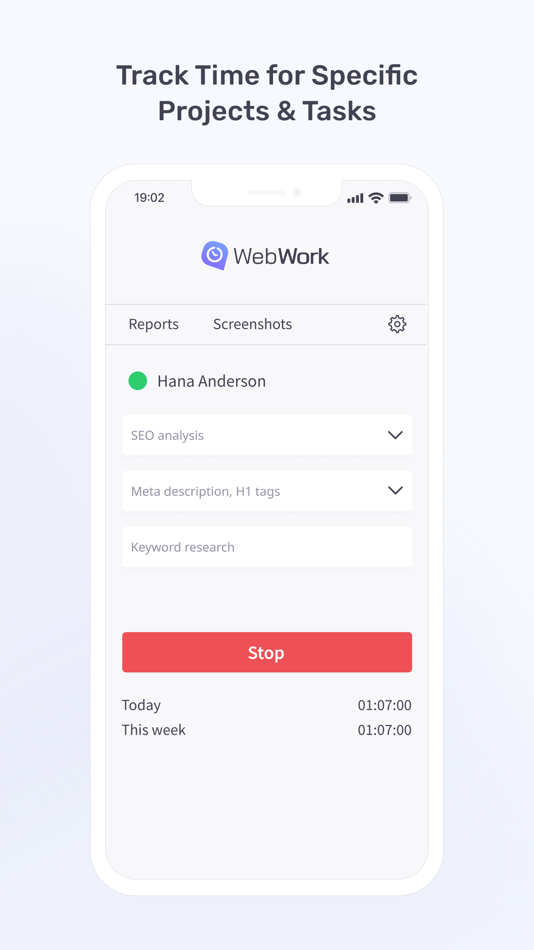 #4. WebWork Time Tracker (iOS) 게시자: WebWork Time Tracker, Inc.