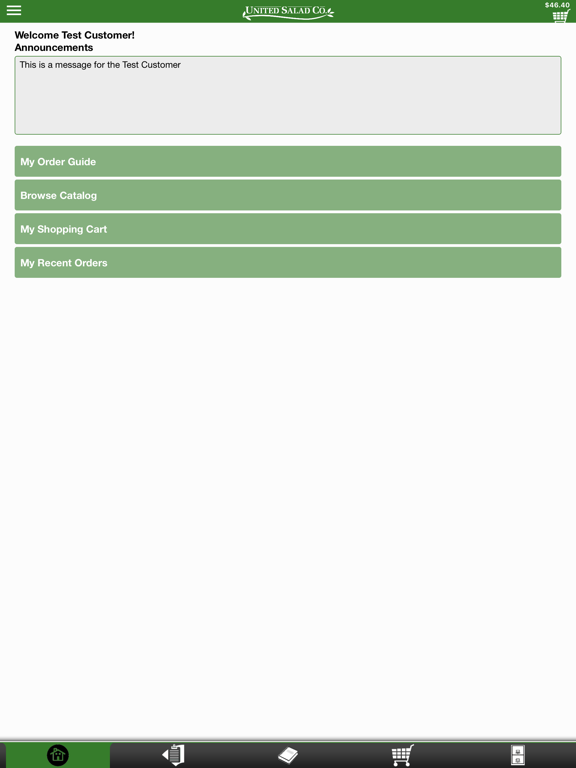 United Salad Checkout iPad screenshot 1 - Food & Drink app