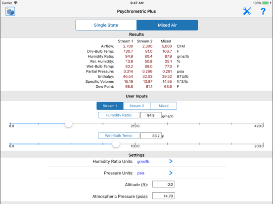 Screenshot #4 pour HVAC Psychrometric Plus