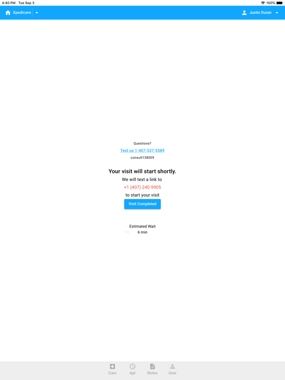 XpediCare Urgent Care iPad screenshot 3 - Medical app