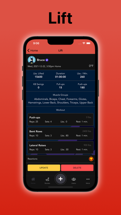 Outwork Workout Tracker Screenshot