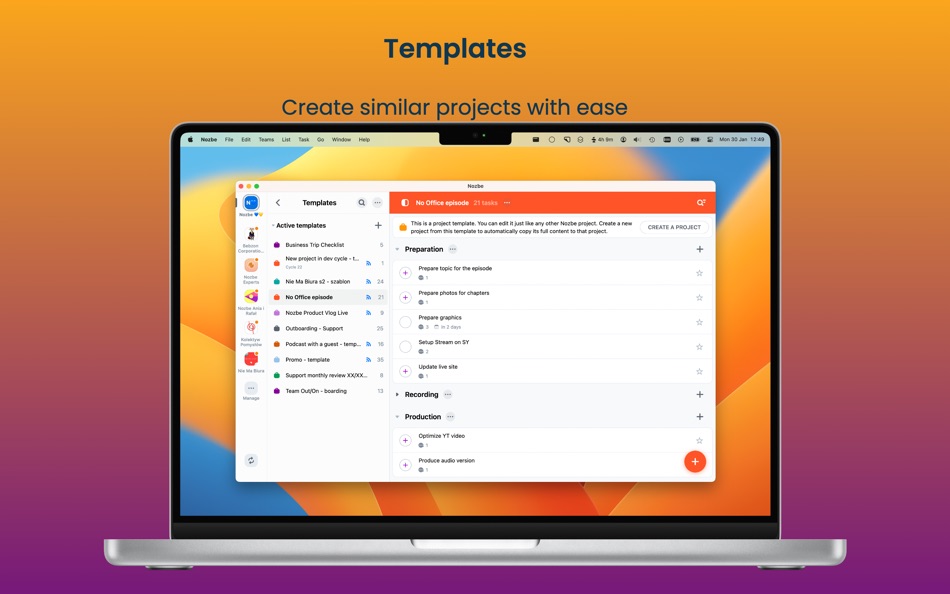 #4. Nozbe: Tasks & Projects (macOS) 由: Nozbe.com