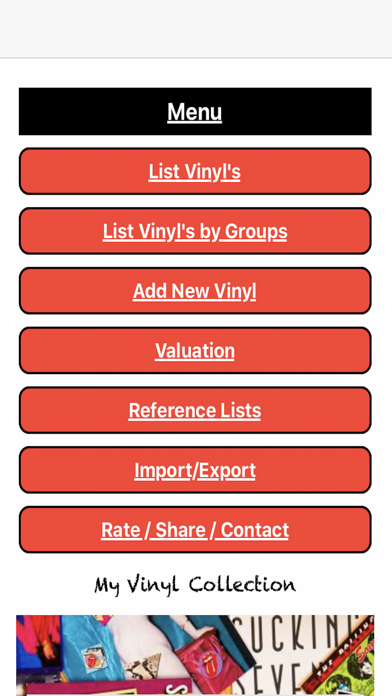My Vinyl Record Collection Screenshot