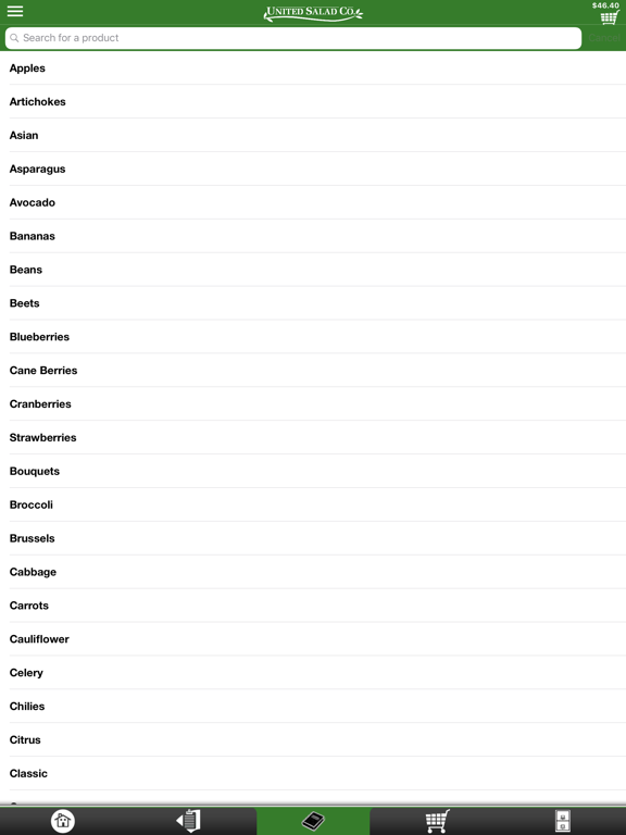 United Salad Checkout iPad screenshot 3 - Food & Drink app