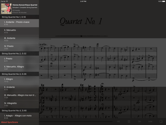 Schubert String Quartets iPad app afbeelding 3