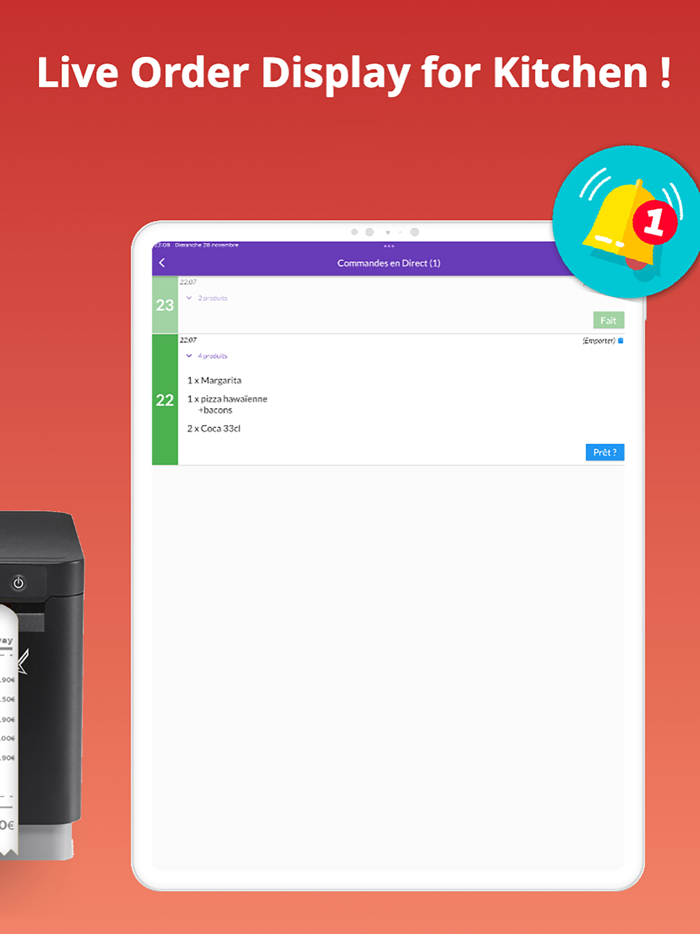 Take orders POS Print System