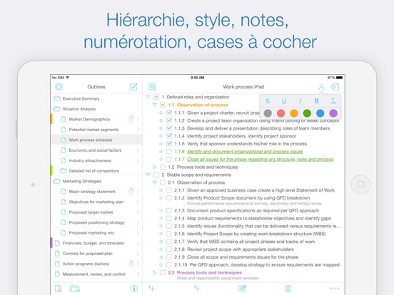 Screenshot #4 pour Cloud Outliner - Nested Lists