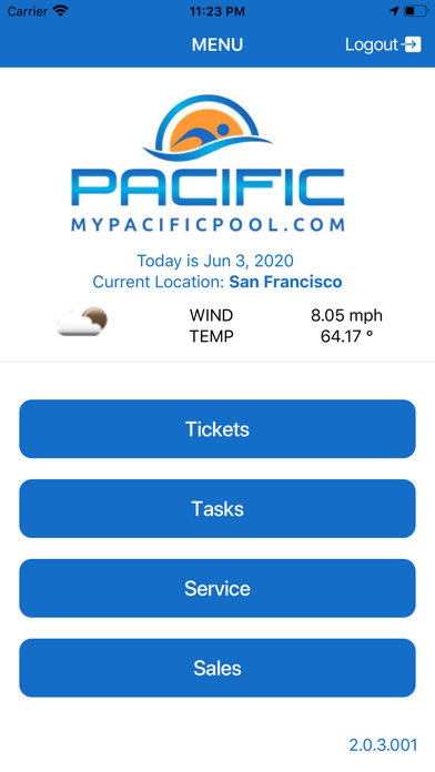 Pacific Pools Mobile Screenshot