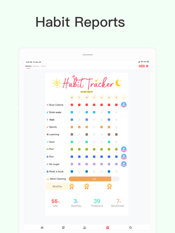 習慣Habit Tracker - 習慣化&目標達成 アプリのおすすめ画像2