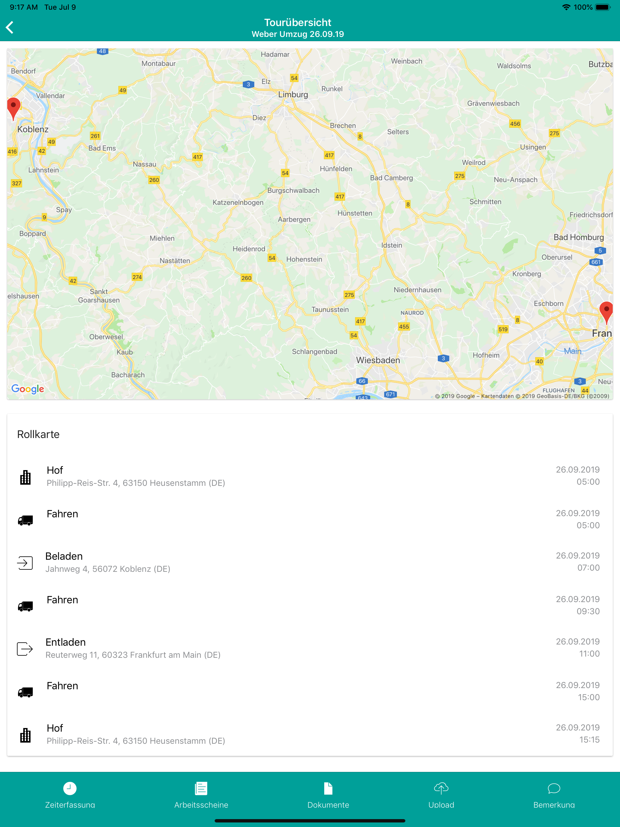 MoviApp Arbeitsschein screenshot 7