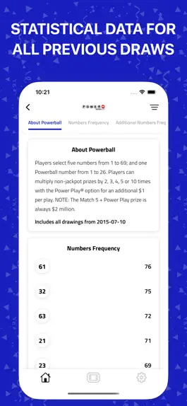 Game screenshot Lottery Number Frequency Data apk
