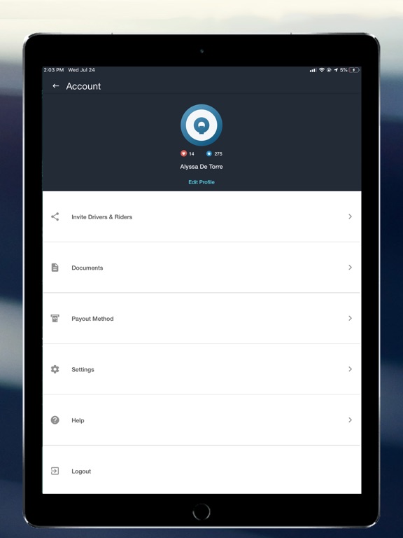 Qudos Driver iPad screenshot 2 - Travel app