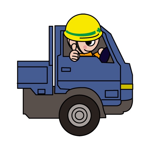 Construction worker sticker icon