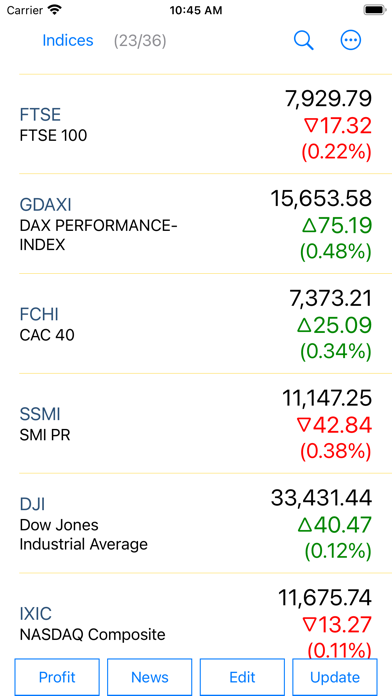 Stocks - London Stock Quotes Screenshot